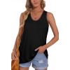 imageOFEEFAN Womens Tank Tops Sleeveless Scoop Neck Loose Fit Summer Clothes2black