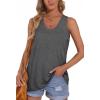imageOFEEFAN Womens Tank Tops Sleeveless Scoop Neck Loose Fit Summer Clothes3darkgrey