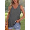 imageOFEEFAN Womens Tank Tops Sleeveless Scoop Neck Loose Fit Summer Clothes3darkgrey