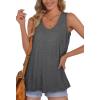 imageOFEEFAN Womens Tank Tops Sleeveless Scoop Neck Loose Fit Summer Clothes3darkgrey