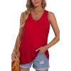 imageOFEEFAN Womens Tank Tops Sleeveless Scoop Neck Loose Fit Summer Clothes41red