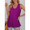 imageOFEEFAN Womens Tank Tops Sleeveless Scoop Neck Loose Fit Summer Clothes42maroon