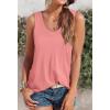 imageOFEEFAN Womens Tank Tops Sleeveless Scoop Neck Loose Fit Summer Clothes4coral