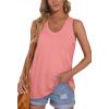 imageOFEEFAN Womens Tank Tops Sleeveless Scoop Neck Loose Fit Summer Clothes4coral