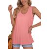 imageOFEEFAN Womens Tank Tops Sleeveless Scoop Neck Loose Fit Summer Clothes4coral
