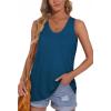 imageOFEEFAN Womens Tank Tops Sleeveless Scoop Neck Loose Fit Summer Clothes51teal