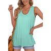 imageOFEEFAN Womens Tank Tops Sleeveless Scoop Neck Loose Fit Summer Clothes5aqua