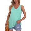 imageOFEEFAN Womens Tank Tops Sleeveless Scoop Neck Loose Fit Summer Clothes5aqua
