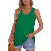 imageOFEEFAN Womens Tank Tops Sleeveless Scoop Neck Loose Fit Summer Clothes61green