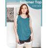 imageOFEEFAN Womens Tank Tops Sleeveless Scoop Neck Loose Fit Summer Clothes62lightblue