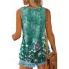 imageOFEEFAN Womens Tank Tops Sleeveless Scoop Neck Loose Fit Summer Clothes70floral Teal