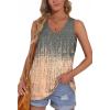 imageOFEEFAN Womens Tank Tops Sleeveless Scoop Neck Loose Fit Summer Clothes70tiedye Grey Coral