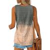 imageOFEEFAN Womens Tank Tops Sleeveless Scoop Neck Loose Fit Summer Clothes70tiedye Grey Coral