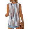 imageOFEEFAN Womens Tank Tops Sleeveless Scoop Neck Loose Fit Summer Clothes70tiedye White