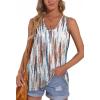 imageOFEEFAN Womens Tank Tops Sleeveless Scoop Neck Loose Fit Summer Clothes70tiedye White