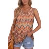 imageOFEEFAN Womens Tank Tops Sleeveless Scoop Neck Loose Fit Summer Clothes71boho Orange