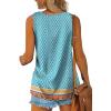 imageOFEEFAN Womens Tank Tops Sleeveless Scoop Neck Loose Fit Summer Clothes8boho Blue