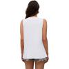 imageOFEEFAN Womens Tank Tops Summer Pleated Crew Neck Sleeveless Tops for Women Ruched Loose02white