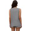 imageOFEEFAN Womens Tank Tops Summer Pleated Crew Neck Sleeveless Tops for Women Ruched Loose03dark Grey