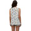 imageOFEEFAN Womens Tank Tops Summer Pleated Crew Neck Sleeveless Tops for Women Ruched Loose16leaf Print