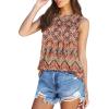 imageOFEEFAN Womens Tank Tops Summer Pleated Crew Neck Sleeveless Tops for Women Ruched Loose17boho