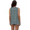 imageOFEEFAN Womens Tank Tops Summer Pleated Crew Neck Sleeveless Tops for Women Ruched Loose18floral Blue