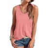 imageOFEEFAN Womens Tank Tops Sleeveless Scoop Neck Loose Fit Summer Clothes4coral