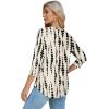 imageOFEEFAN 34 Length Sleeve Womens Tops Dressy Casual Spring Summer Round Neck Loose Fit Casual Eyelet ShirtsDark Spot