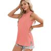 imageOFEEFAN Womens Tank Tops High Neck Summer Tops Eyelet Sleeveless Shirts Loose Fit 2025Fpeach Pink