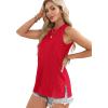 imageOFEEFAN Womens Tank Tops High Neck Summer Tops Eyelet Sleeveless Shirts Loose Fit 2025Hred