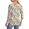 imageOFEEFAN Womens Tops 34 Length Sleeve Blouses Dressy Casual Spring Summer Outfits Pleated Front T Shirts Curved HemZbeige Black