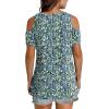 imageOFEEFAN Womens Tops Cold Shoulder Short Sleeve V Neck Tee Shirts Summer Spring Dressy Casual PlainPrintedPrinted B