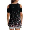 imageOFEEFAN Womens Tops Cold Shoulder Short Sleeve V Neck Tee Shirts Summer Spring Dressy Casual PlainPrintedPrinted C