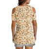 imageOFEEFAN Womens Tops Cold Shoulder Short Sleeve V Neck Tee Shirts Summer Spring Dressy Casual PlainPrintedPrinted D