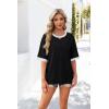 imageOFEEFAN Summer Tops for Women 2025 Short Sleeve Shirts Dressy Casual Crew Neck Tshirts FashionZblack