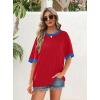 imageOFEEFAN Summer Tops for Women 2025 Short Sleeve Shirts Dressy Casual Crew Neck Tshirts FashionZred