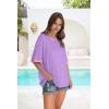 imageOFEEFAN Summer Tops for Women 2025 Short Sleeve Shirts Dressy Casual Crew Neck Tshirts FashionZviolet