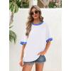 imageOFEEFAN Summer Tops for Women 2025 Short Sleeve Shirts Dressy Casual Crew Neck Tshirts FashionZwhite