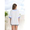 imageOFEEFAN Summer Tops for Women 2025 Short Sleeve Shirts Dressy Casual Crew Neck Tshirts FashionZwhite