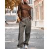 imageOFEEFAN Womens Long Sleeve Mesh Top See Through Mock Neck Sheer BlousesCoffee