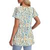 imageOFEEFAN Womens Summer Tops Babydoll Short Sleeve Shirts Puff Sleeve Peplum Tops V Neck T ShirtsRcamo Floral