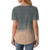 imageOFEEFAN Womens T Shirts Short Sleeve Tops Dressy Casual Blouses Spring Summer Outfits Flowy Pleated Front Scooped Neck4tiedye Greycoral