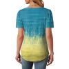 imageOFEEFAN Womens T Shirts Short Sleeve Tops Dressy Casual Blouses Spring Summer Outfits Flowy Pleated Front Scooped Neck4tiedye Yellow