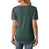 imageOFEEFAN Womens T Shirts Short Sleeve Tops Dressy Casual Blouses Spring Summer Outfits Flowy Pleated Front Scooped Neck5deep Teal