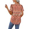 imageOFEEFAN T Shirts for Women V Neck Dressy Casual Blouses Puff Short Sleeve Summer Tops Loose Fit3boho