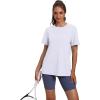 imageOFEEFAN Workout Tops for Women UPF 50 Breathable Quick Dry Loose Fit T Shirt Outdoor Yoga Running Hiking Gym Tee TopWhite