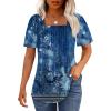 Floral Blue White