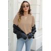 imageOFEEFAN Womens Pleated Puff Sleeve Tops Summer V Neck Tunic Shirts Loose Curved Hem Blouses Dressy Casual S3XL010khaki
