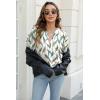 imageOFEEFAN Womens Pleated Puff Sleeve Tops Summer V Neck Tunic Shirts Loose Curved Hem Blouses Dressy Casual S3XLC241white Print