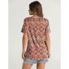 imageOFEEFAN Womens Summer Tops 2025 Trendy Short Sleeve Shirts Smocked Crewneck TeeZbohemia